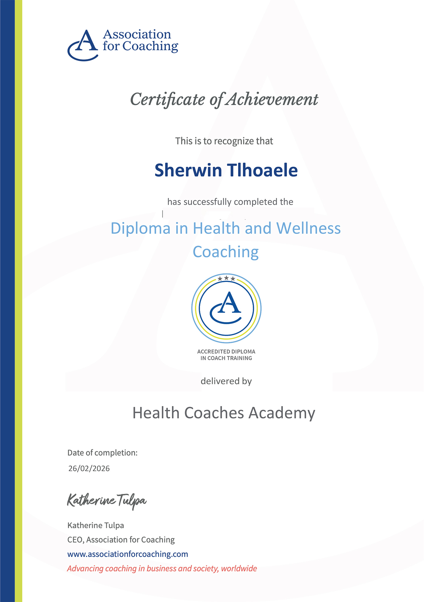 CTA AC Achievement Course Delegate Certificate - ADCT.pdf